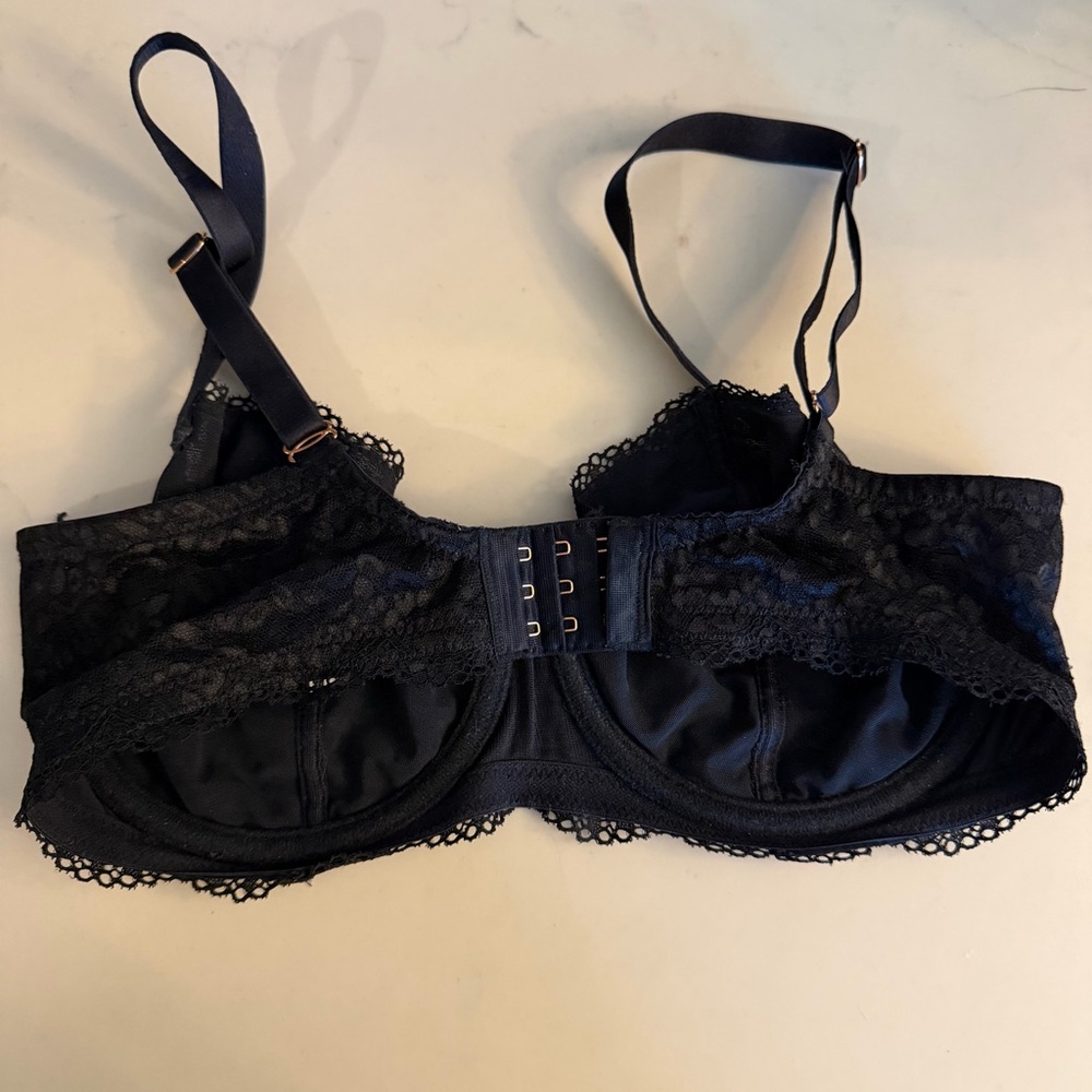 Skarlett Blue Black Rouse Full Coverage Lace Balconett Bra - Picture 3 of 4